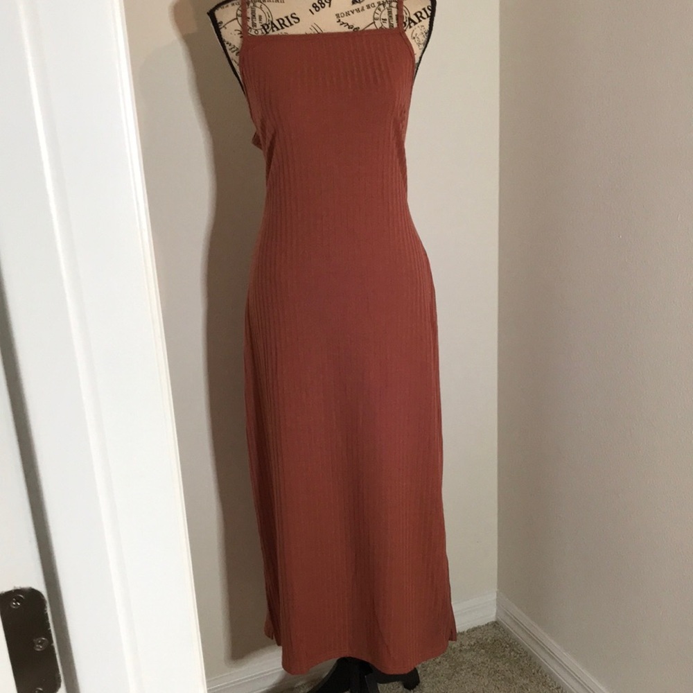 Women Body Con Dress spaghetti Straps TERRACOTTA XLSEXY - Picture 3 of 8